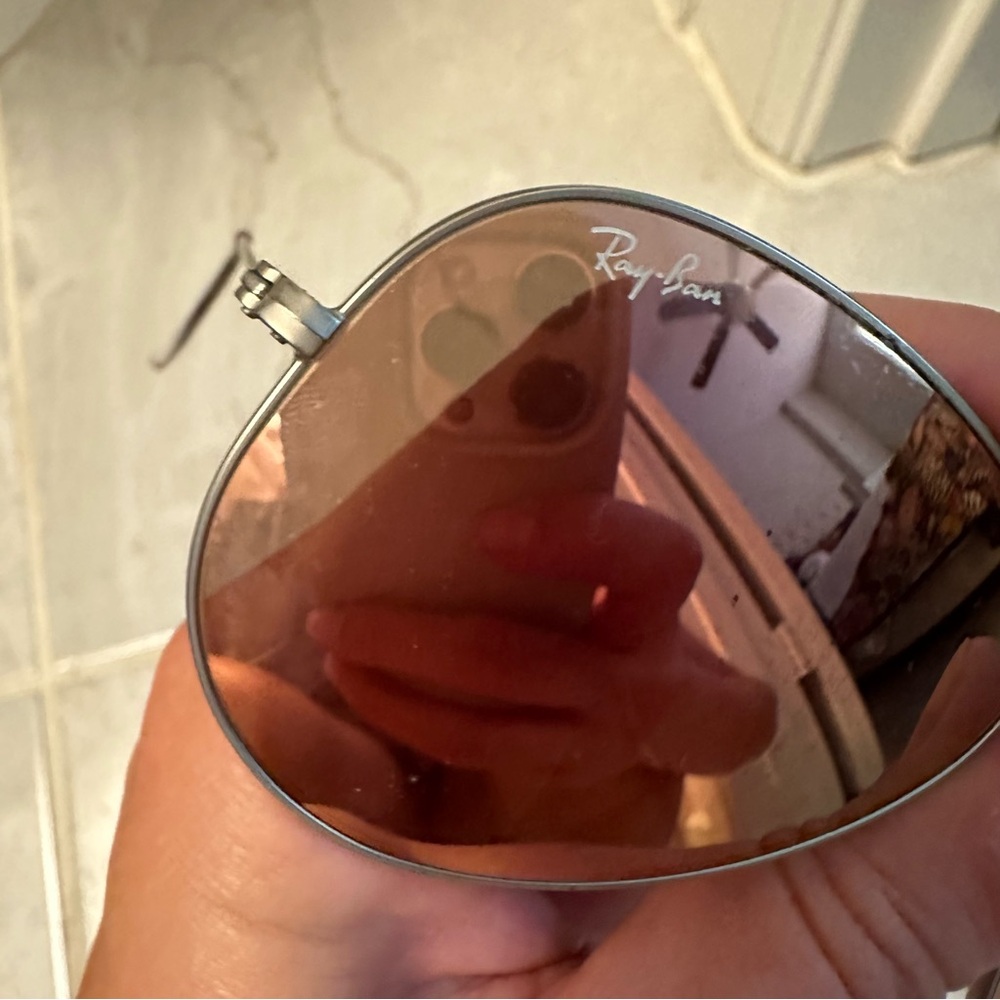 Ray-Ban Aviator RB3025 Sunglasses - Silver/Copper Flash Mirror - Picture 8 of 10